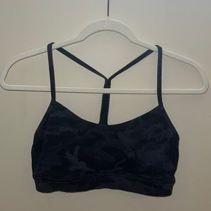 Black Camo Lululemon Flow Y Nulu Sports Bra